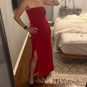 Reformation velvet beacon dress cherry NWT small / S / 4-6